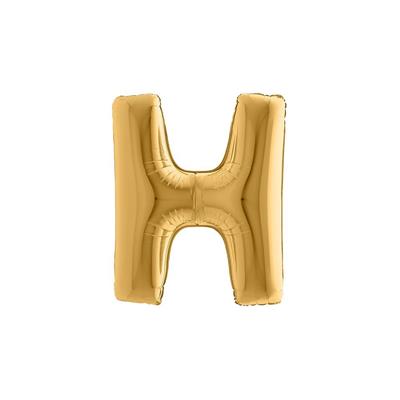 PALLONE FOIL LETTERA H  GOLD CM.101