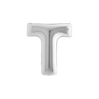 PALLONE FOIL LETTERA T  SILVER CM.101