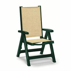 POLTRONA ESMERALDA TEX  VERDE PIEGHEVOLE 5 POSIZ.