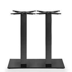 BASE TIFFANY DOPPIA RETT. 75X40 VERNICIATO NERO IN GHISA