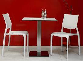 BASE TIFFANY 40X40 H. 73 COL. INOX QUADRA SATINATO