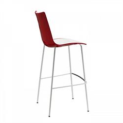 SGABELLO ZEBRA BICOLORE H.80 ROSSO -TELAIO BIANCO
