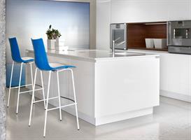 SGABELLO ZEBRA BICOLORE H.80 ROSSO -TELAIO BIANCO