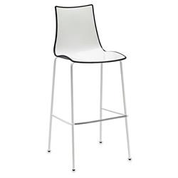 SGABELLO ZEBRA BICOLORE H.80 ANTRACITE TELAIO BIANCO