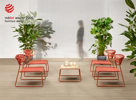 POLTRONA LISA LOUNGE CLUB TEL. ZINCATO E CORDA