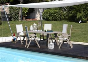 POLTRONA ESMERALDA LUX  PIEGHEVOLE 5 POSIZ. BIANCA TELO B.