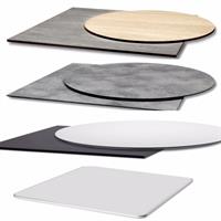 PIANO TAVOLO STRATIFICATO D.80 ROVERE TORTORA