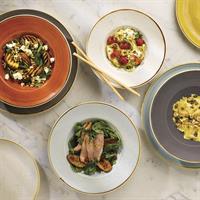 PIATTO CH. STONECAST D. 24,8 FONDO AZZURRO