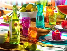 BOTTIGLIA VETRO SATINATO GIARA LT.1 SALMONE   EEE