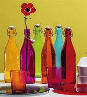 BOTTIGLIA VETRO SATINATO GIARA LT.1 VERDE     EEE