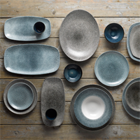 PIATTO CH. RAKU BLU OVALE CM.20X15