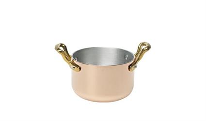 CASSERUOLA SERVINTAVOLA IN RAME 2 MANICI DIAM.10