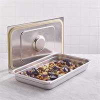 TEGLIA INOX GN 1/1 H.20 MM.530X325 BORDO PIANO