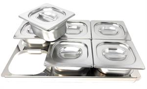 COPERCHIO PER BACINELLA GN INOX 1/1 MM.530X325