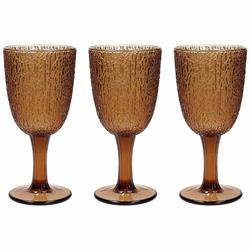 SET 3 CALICI DAVOR GLASS AMBRA