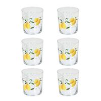 SET 6 BICCHIERI IN VETRO LIMONI