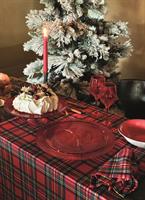 PIATTO VETRO SERVING D. 34 ROSSO