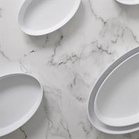 PIROFILA OVALE MELAMINA BIANCA CM.34X21