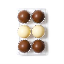 STAMPO CIOCCOLATO MEZZA SFERA D.75 6 IMPRO. POLICARBONATO