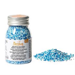 PERLINE DI ZUCCHERO GR. 100 BIANCO/CELESTE BLU