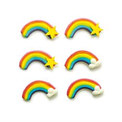 DECORI IN ZUCCHERO PZ.6 ARCOBALENO