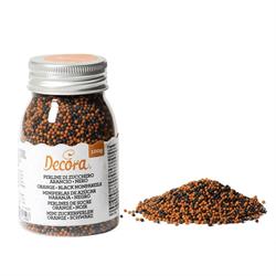 PERLINE DI ZUCCHERO GR. 100 ARANCIO/NERO