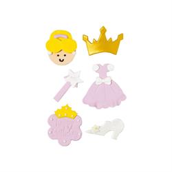 DECORI IN ZUCCHERO PZ.6 PRINCIPESSE ROSA