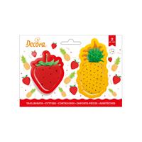 SET 2 TAGLIAPASTA ANANAS E FRAGOLA CM.8