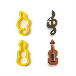 SET 2 TAGLIAPASTA NOTA E VIOLINO CM.8