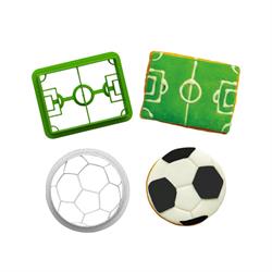 SET 2 TAGLIAPASTA CALCIO PALLONE E CAMPO