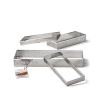 RETTANGOLO INOX FORATO CM.10X29 H.2