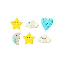 DECORI IN ZUCCHERO PZ.6 BABY BOY AZZURRO