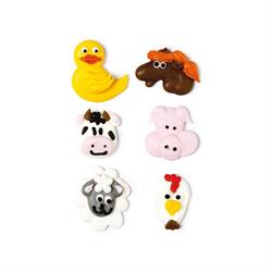 DECORI IN ZUCCHERO PZ.6 ANIMALI FATTORIA