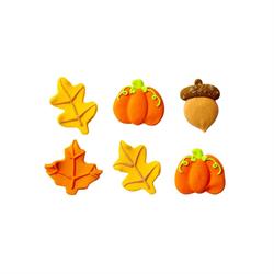 DECORI IN ZUCCHERO PZ.6 ZUCCA E FOGLIE