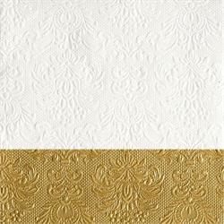 TOVAGLIOLI 33X33 3 VELI PZ.15 ELEGANCE BIANCO/GOLD