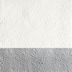 TOVAGLIOLI 33X33 3 VELI PZ.15 ELEGANCE BIANCO/SILVER