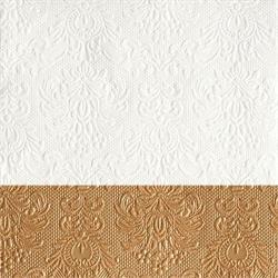 TOVAGLIOLI 33X33 3 VELI PZ.15 ELEGANCE BIANCO/RAME