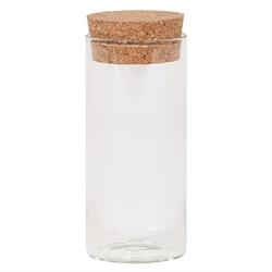 BARATTOLO VETRO C/TAPPO SUGHERO D.8 H.10 ML.370
