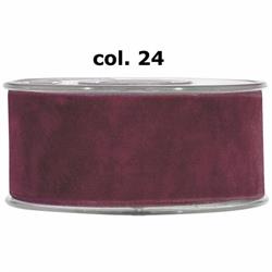 NASTRO VELVET DOUBLE MM. 40 MT.7 BORDEAUX