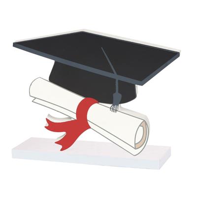 DECORO LEGNO LAUREA CM. 19