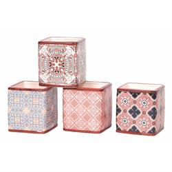 VASETTO SQUARE CM.10 H.10 ARABESQUE 4 ASS.