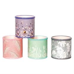 VASETTO TONDO D.10 H.10 DECOR FLOWERS 4 ASS.