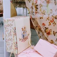 SACCO TESSUTO PRINTEMPS FLOWER CM.22X31X35 OLD PINK