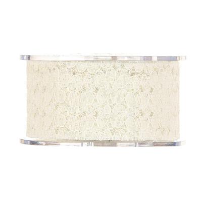 NASTRO PIZZO FLOWER LACE MM.63X10MT CREAM
