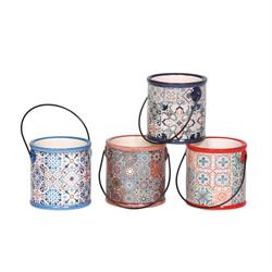 VASETTO CERAMICA CON MANICO D.7 H.7 4 ASSORTITI