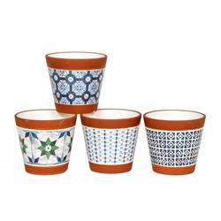 VASETTO CERAMICA D.13 H.12 4 ASSORTITI