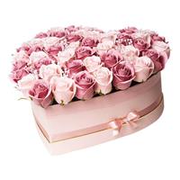 SCATOLA CUORE PINK CM.  21X21X10 H.