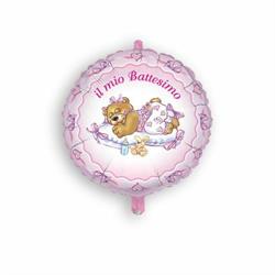 PALLONE FOIL IL MIO BATTESIMO ROSA D.45