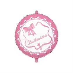 PALLONE FOIL TONDO D.45 BATTESIMO GIRL