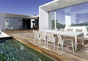 TAVOLO KONNOR CM.200/300X110 BIANCO